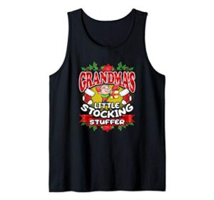 grandma’s little stocking stuffer, granny kids tank top