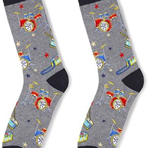 sockfun Drum Socks Drum Gifts Drummer Socks Drummer Gifts for Men Teen Boys, Music Socks Music Gifts for Music Lovers Drummer Stocking Stuffers