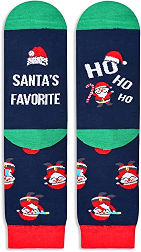 HAPPYPOP Funny Christmas Socks for Men Women Boys Girls Holiday Socks Fun Gifts Stocking Stuffers for Teens Girls Secret Santa Gifts Christmas Gifts Box