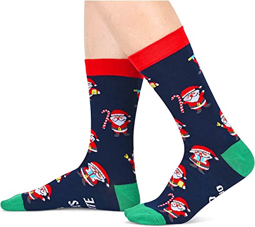 HAPPYPOP Funny Christmas Socks for Men Women Boys Girls Holiday Socks Fun Gifts Stocking Stuffers for Teens Girls Secret Santa Gifts Christmas Gifts Box