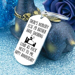 Aisity Funny Keychain for Boyfriend Husband Gifts from Wife Girlfriend Romantic Anniversary Birthday Valentines Day Gifts Stocking Stuffers for Women Men Happy Anniversary Key Chain