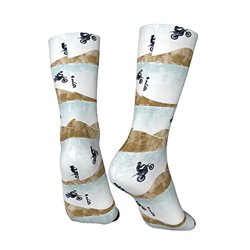 Motocross Dirt Bike - Men Women Novelty Comfort Casual Ankle Crew Socks Long Crazy Socks Dress Socks Athletic Tube Stockings - Breathable