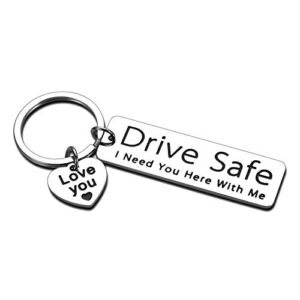 drive safe keychain for him men boyfriend husband birthday father’s day gifts dad from son daughter wife girlfriend brother sister birthday new driver gifts for him her stocking stuffers