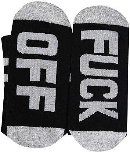 Coshang Fuck Off Socks Womens Funny Funky Casual Novelty Crew Socks Gift Dress Tube Stocking