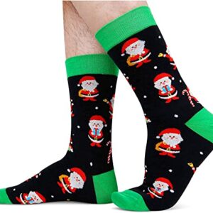 HAPPYPOP Funny Christmas Socks for Men Boys Holiday Socks Gingerbread Socks, Gingerbread Gifts Stocking Stuffers for Teen Boys Secret Santa Gifts Christmas Gifts