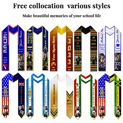 Aokizkdzsw Custom Stole Graduation Personalized 2023，Graduation Sash Class of 2023，Graduation Gifts for Valedictorian Salutatorian and Pastor Reversible Stoles