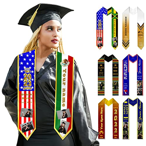 Aokizkdzsw Custom Stole Graduation Personalized 2023，Graduation Sash Class of 2023，Graduation Gifts for Valedictorian Salutatorian and Pastor Reversible Stoles