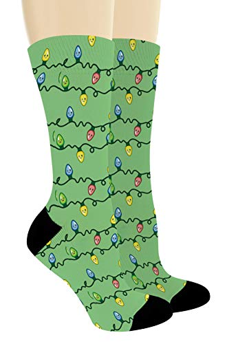 Holiday Socks Christmas Socks Kawaii Lights Xmas Socks Stocking Stuffers 6-Pair Novelty Crew Socks