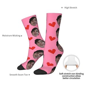 Custom Face Socks Funny Crew Socks with Faces for Men Women Cat Dog Lovers Personalized Gifts