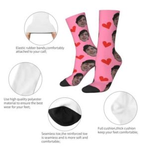 Custom Face Socks Funny Crew Socks with Faces for Men Women Cat Dog Lovers Personalized Gifts