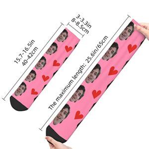 Custom Face Socks Funny Crew Socks with Faces for Men Women Cat Dog Lovers Personalized Gifts
