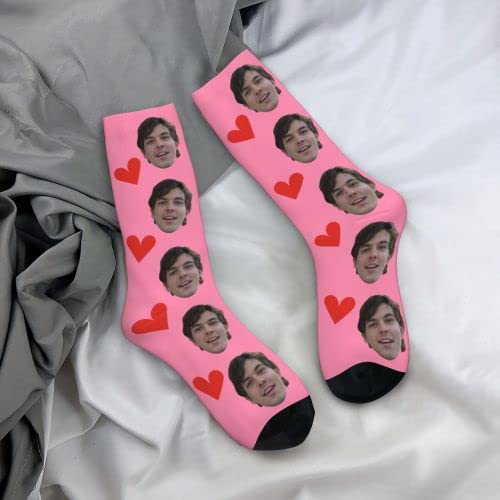 Custom Face Socks Funny Crew Socks with Faces for Men Women Cat Dog Lovers Personalized Gifts