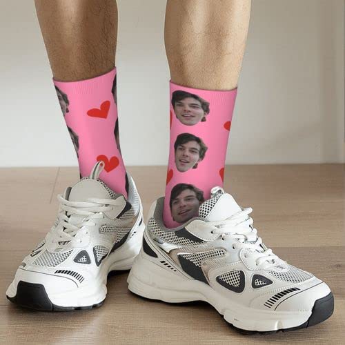 Custom Face Socks Funny Crew Socks with Faces for Men Women Cat Dog Lovers Personalized Gifts