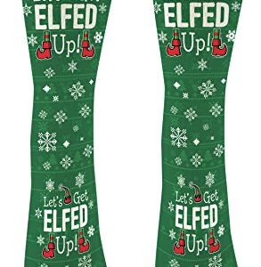 Elf Gifts Let's Get Elfed Up Elf Crazy Socks Punny Christmas Accessories 1-Pair Novelty Crew Socks