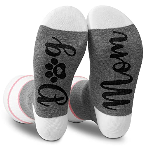 Dog Mom Socks (1 Pair), Dog Mom Gifts, Mother's Day Puppy Lover Gift, Casual Novelty Christmas Mom Birthday Gifts -039