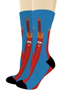 thiswear humorous gifts wacky waving inflatable dancing tube man funny crew socks 1-pair novelty crew socks