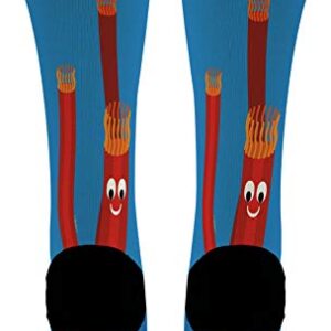 ThisWear Humorous Gifts Wacky Waving Inflatable Dancing Tube Man Funny Crew Socks 1-Pair Novelty Crew Socks