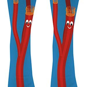 ThisWear Humorous Gifts Wacky Waving Inflatable Dancing Tube Man Funny Crew Socks 1-Pair Novelty Crew Socks