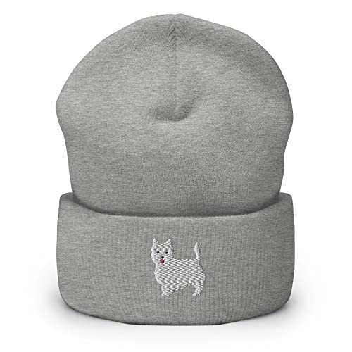 Westie Beanie, Westie Dog hat, Embroidered Unisex Beanie hat, west Highland White Terrier hat, Westie Gifts.