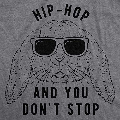 Mens Hip Hop and You Dont Stop T Shirt Funny Easter Gift for Adult Sarcastic (Dark Heather Grey) - L