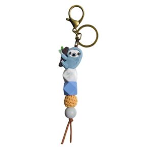 lemua sloth gift for men boys sloth keychain blue key chains