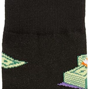 K. Bell Socks Men's Pop Culture Slapstick Fun Novelty Crew Socks, Stacks (Black), Shoe Size: 6-12 (KBMF20H023-01)