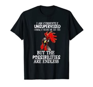 mens i’m currently unsupervised i know it freaks me out t-shirt