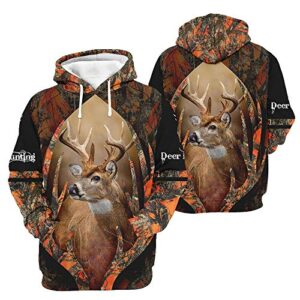 Unisex 3D Deer Hunting Hoodies (QL-LM341, L)