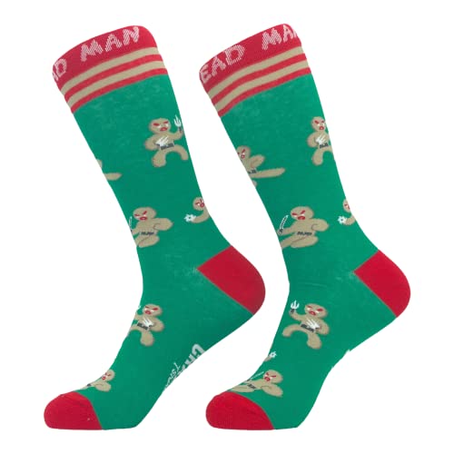 Crazy Dog T-Shirts Men's Ninja Bread Man Socks Funny Gingerbread Christmas Ninja Novelty Footwear