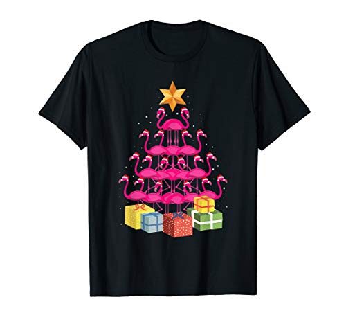 Flamingo Tree Funny Ugly Christmas T-Shirt