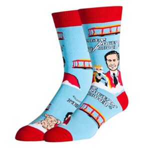 ooohyeah men’s mr. rogers crew sock (good day)