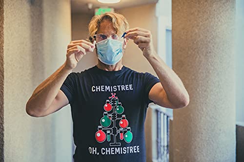 Mens Chemistree T Shirt Funny Chemistry Science Christmas Nerdy Graphic Cool Tee (Black) - XL