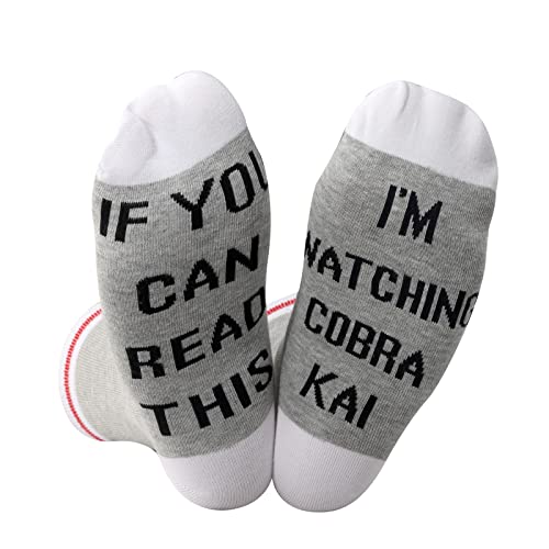 2 Pairs Novelty Socks For Men Women Karate Gift If You Can Read This I’m Watching Kai