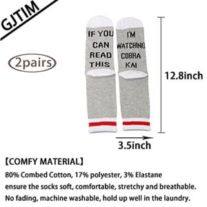 2 Pairs Novelty Socks For Men Women Karate Gift If You Can Read This I’m Watching Kai