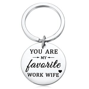 ukodnus you are my favorite work wife keychain, valentine’s day gifts for work wife, coworker gift for work wives, christmas birthday present for work wife