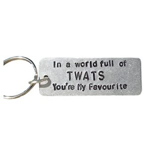 funny keychain for women men couples gifts, in a world full of you’re my favorite, valentines day gift husband boyfriend
