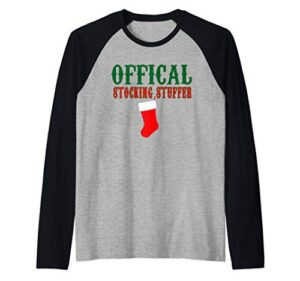 christmas stocking stuffer raglan baseball tee