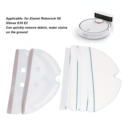 TOPINCN Sweeper Mop, Reusable Cloth Mop Pads Sweeping Robot Accessories Disposable Mop Cloth Holder Plate for Xiaomi Roborock S6 S5max E35 E2