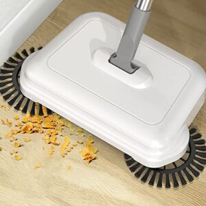 Hand Push Sweeper Home Sweeping Mopping Machine Vacuum Cleaner, No Noise, Floor Sweeper for Hardwood Surfaces, Wood Floors