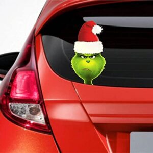 ntpwenla christmas green monster window stickers,classic sticker truck window decal for wall stickers for office home car party decor