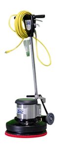 usa-clean x17ss floor scrubber machine – 17 inch (432mm) cleaning path – industrial commercial use, walk-behind, plug-in electric, quiet, and easy to use