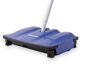 cfs 3640014 duo-sweeper abs multi-surface floor sweeper, 1/2″ length brush, 8″ length x 12″ width x 2-1/2″ height, blue