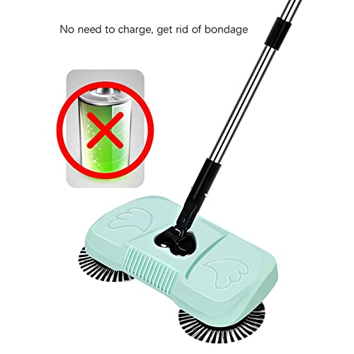 ZZKHGo 3 in 1 Sweeper Mop Vacuum Cleaner Hand Push Floor Cleaner - Hand Push Sweeper Household Lazy Suction Sweeper Cleaning Machine Floor Stall, Carpet Sweeper Cleaner for Home Office