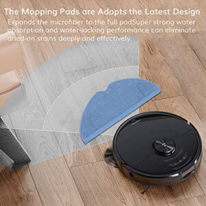 AINUO Vacuum Mop Replacement Pads for Roborock S7 T7S T7S Plus - Reusable Replacement Microfiber Soft Pad Accessories Kit (4 Mop Pads, 2 Filters, 2 Edge Brush, 1 Cleaning Tool)