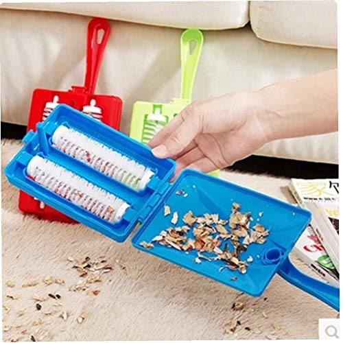 Lankater 1pc Plastic Carpet Brush Sofa Bed Brush Dirt Collector Handheld Crumb Sweeper Roller for Home Cleaning Random Color
