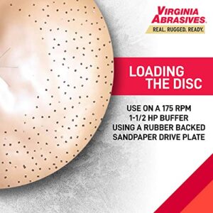 Virginia Abrasives 421-80017 17" Tungsten Carbide Abrasive Disc (TCAD), Two-Sided Surface Remover Metal Disc for Removing Carpet Pads, Adhesive, Epoxy, Prep Concrete Surfaces Reusable Disc