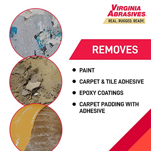 Virginia Abrasives 421-80017 17" Tungsten Carbide Abrasive Disc (TCAD), Two-Sided Surface Remover Metal Disc for Removing Carpet Pads, Adhesive, Epoxy, Prep Concrete Surfaces Reusable Disc