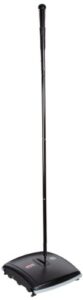rubbermaid commercial dual action sweeper, boar/nylon bristles, 42 inch steel/plastic handle, black/yellow (421388bla)