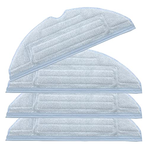 Vacuum Mop Replacement Pad for Roborock T7S T7S S7 Plus Reusable Hard Floor Robot Cleaner Cloth, Lenmu Mica Microfiber Soft Pad 4 Pack