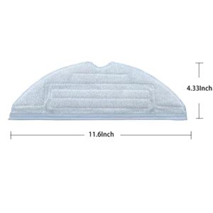 Vacuum Mop Replacement Pad for Roborock T7S T7S S7 Plus Reusable Hard Floor Robot Cleaner Cloth, Lenmu Mica Microfiber Soft Pad 4 Pack